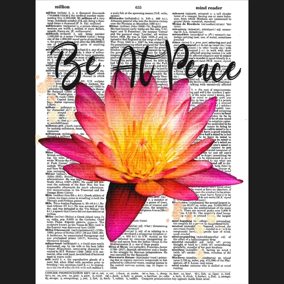 Lotus Flower Spiritual Inspirational Art Print - Picture 4 of 4
